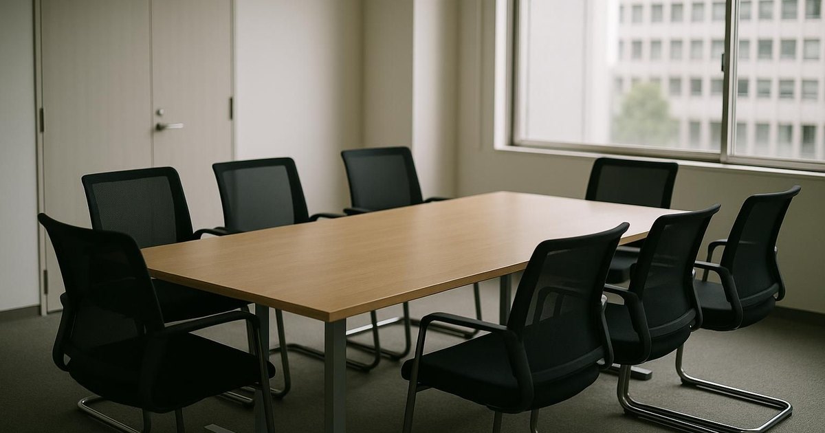 Empty modern meeting room with soft daylight